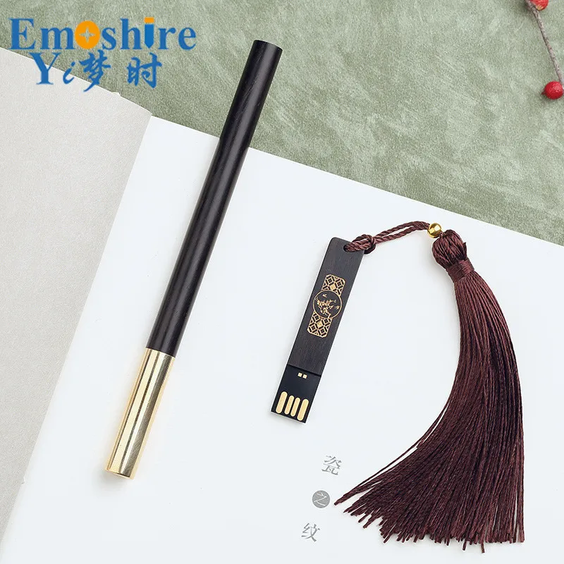 

Ballpoint Pen and Creative USB Flash Drives Suit Business Gift Custom Lettering Rollerball Pen for Writing P385
