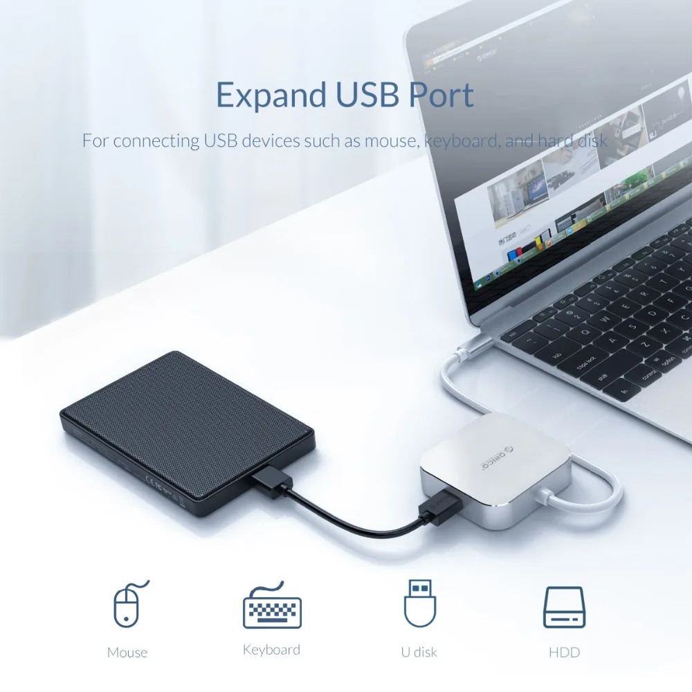 ORICO USB Type C к HDMI совместимый VGA Аудио USB3.0 адаптер док станция для MacBook Samsung Galaxy S10 3 0