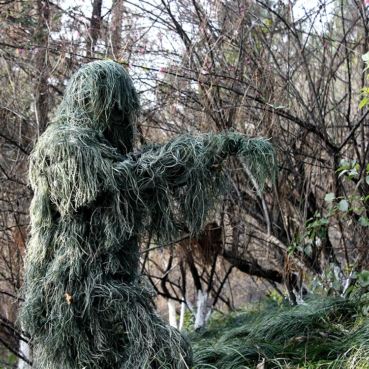 5Pcs PUBG Cosplay Costume Game Playerunknown Battlegrounds Ghillie Suit Cosplay Camouflage Concealed Clothing Gamer Cos Set