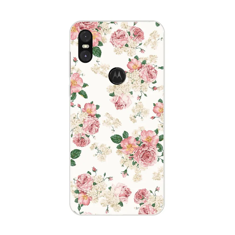 Чехол для Motorola One P30 Play мягкий чехол из ТПУ с разноцветными лепестками телефона power