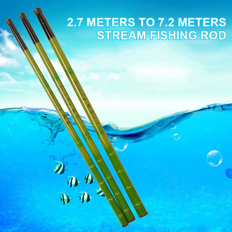 FRP Удилище для рыбалки 2019 года горячей продажи супер жесткое мощное путешественническое снаряжение имитационный бамбуковый рисунок стержня ASD88.