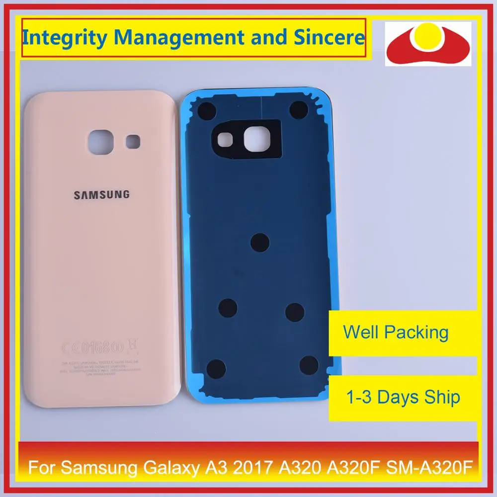 Оригинальный корпус для Samsung Galaxy A3 2017 A320 A320F задняя крышка батарейного отсека