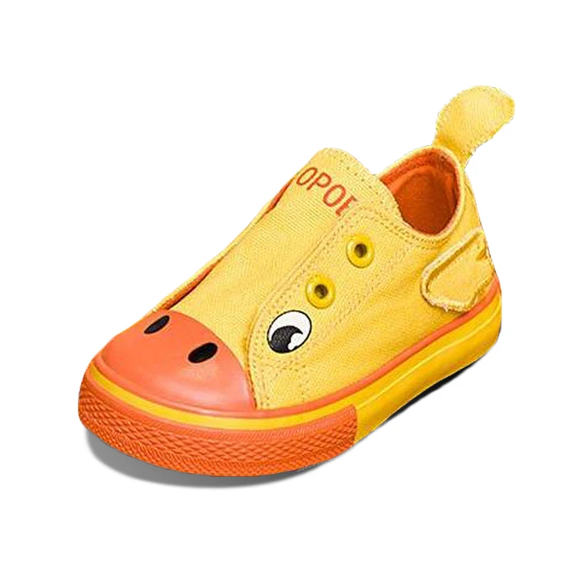 

Children Canvas Shoes Boy Cartoon Animal Pattern Plate Shoes Breathable Comfortable Cute Girls Shoes