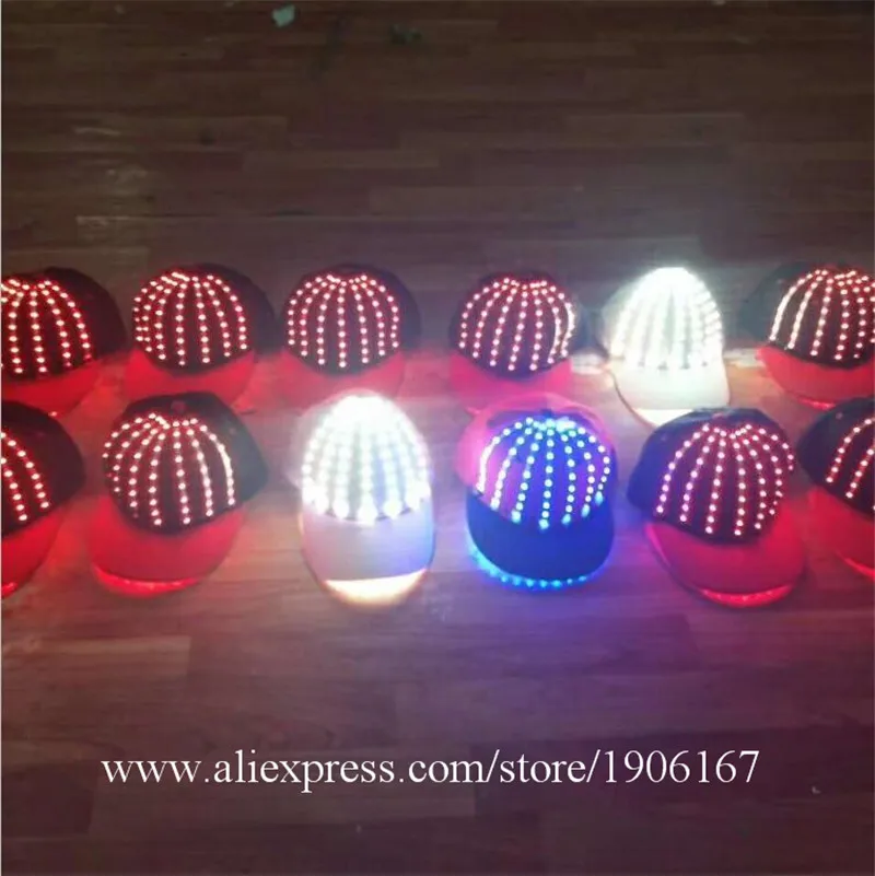 melhor 5 PCS Moda LED Light Up Bonés De Beisebol Levou Festa Luminosa Chapéu Led Camping Viagem Esporte Headwear Para DJ KTV Bar Stage Mostrar