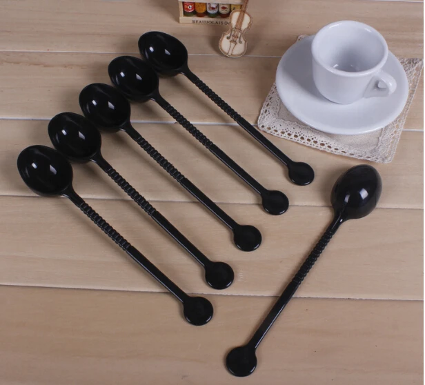 2016 10pcs/1set New Small Plastic Spoon Baby Scoop For Ice Cream Sugar Coffee Free Shipping | Дом и сад