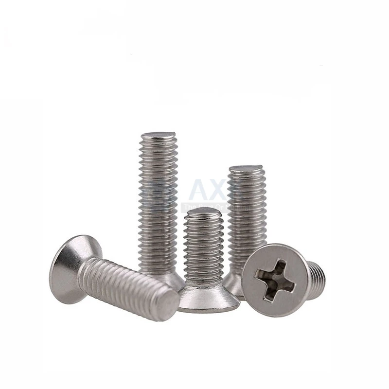 Head Screw Axk 304 Stainless Steel M5*(6/8/10/12/14/16/20/25/30~65 Mm 50pcs Machine Phillips Gb819 M5 Flat High Quality Service - купить по