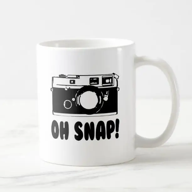 Современные черно белые кружки Oh Snap Camera чашки с забавной фотокамерой Женская