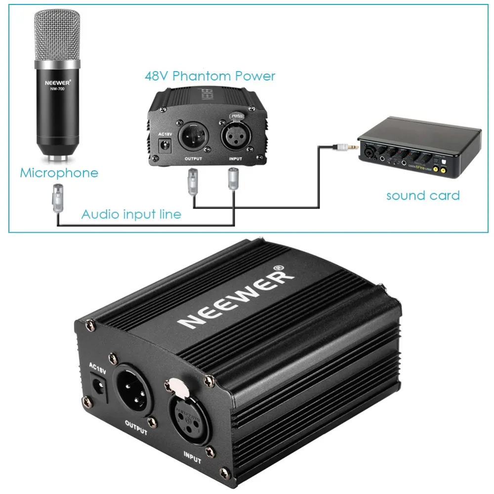 Neewer NW 700 Pro конденсаторный микрофон (черный/серебристый) и монитор наушники