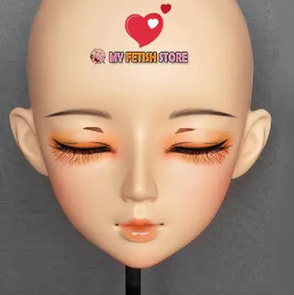 Special makeup Mian05) женский сладкий девушка смолы половина головы кигуруми BJD глаза кроссдресс косплей японского аниме ролевая маска Лолиты с глазами и парик - Цвет: Special makeup