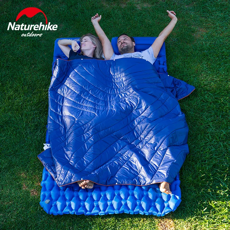 Надувной туристический матрас Naturehike легкий с подушкой портативный для отдыха на