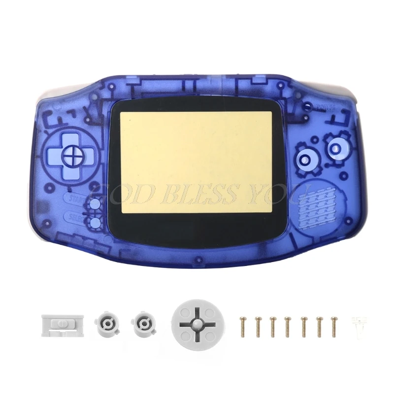 Полный прозрачный комплект чехол Чехол Рамка запасных частей для Nintendo GameBoy Advance GBA