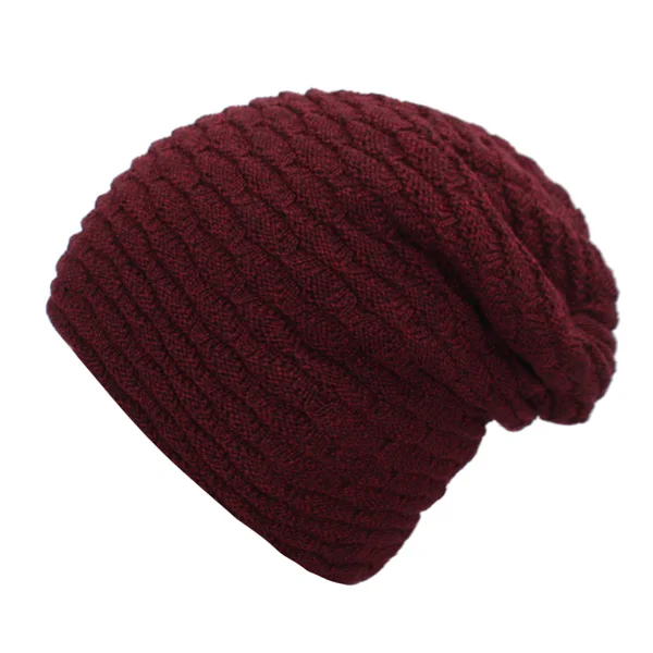 wine red YOUBOME шапки вязаная шапка женские зимние шапки для мужчин Skullies маска мужская шапка теплая мешковатая шапка Gorras вязаная зимняя вязаная шапка - Цвет: wine red