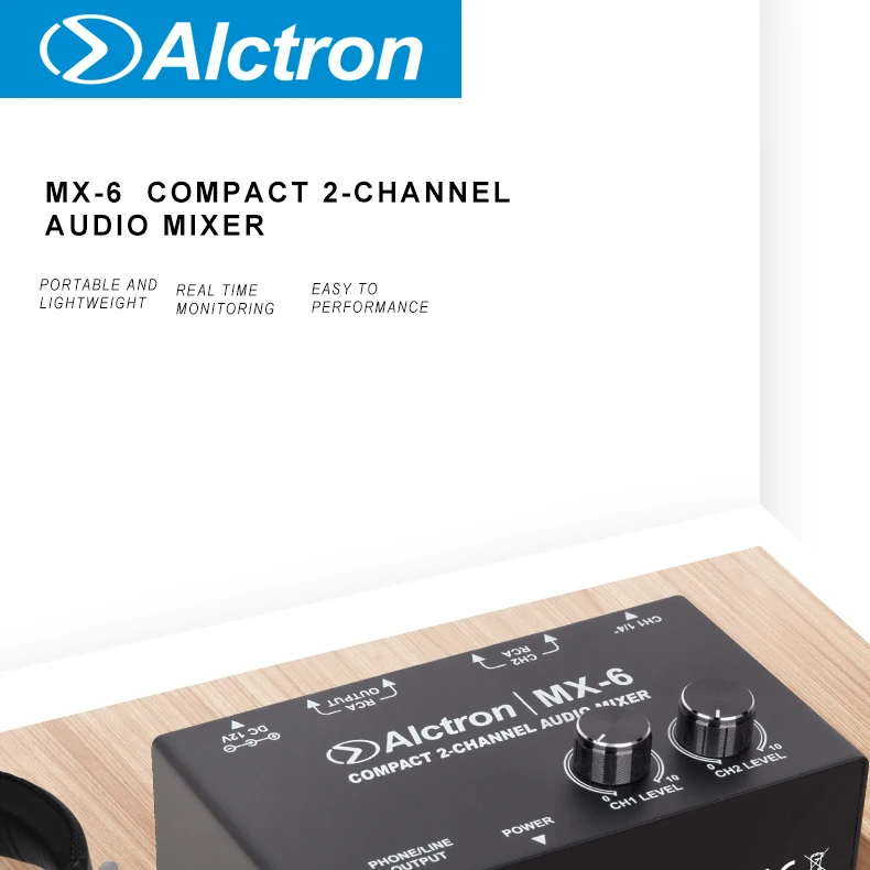Микшер Alctron MX-6, используемый в сценическом исполнении, студийной записи