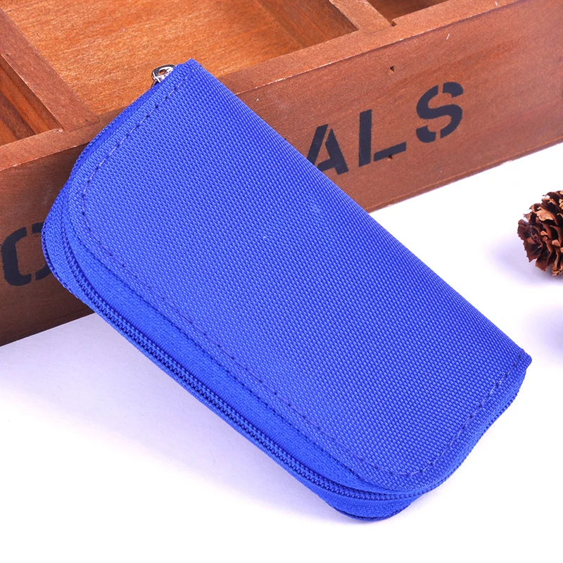 1 шт. черный 22 SDHC MMC CF Micro карта памяти чехол на молнии защитный кошелек|holder wallet|card