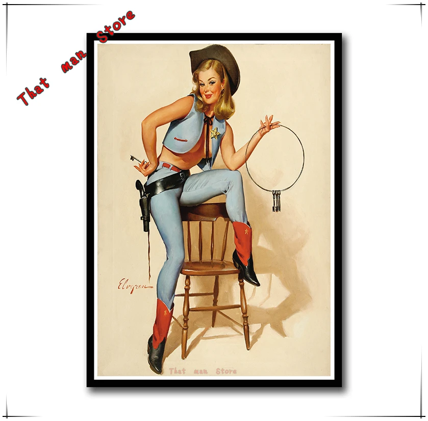PINUP GIRLS World War II White cardboard Poster Bar Cafe Living Room Dining room Wall Decorative Paintings 42*30cm No frame | Дом и сад