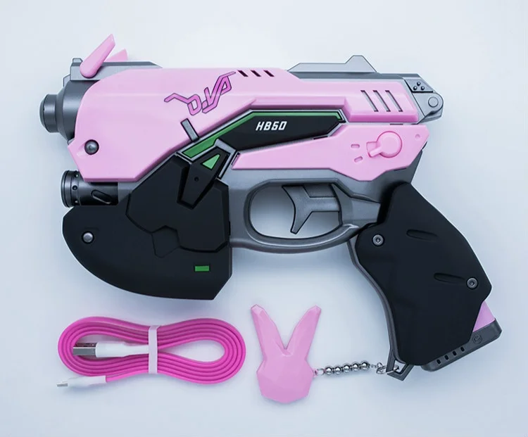 D. va косплей реквизит пистолет Модель 8000 мАч Внешний аккумулятор USB зарядное устройство