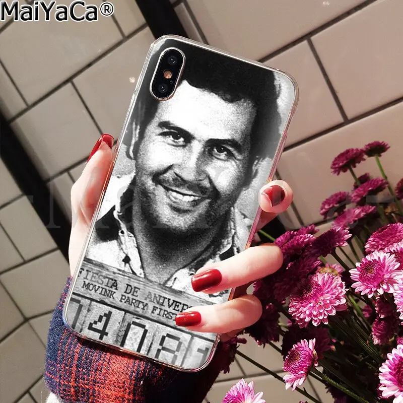 MaiYaCa Narcos ТВ серия Пабло Эскобар Coque Оболочка Чехол для телефона для Apple iPhone 8 7 6 6S Plus X XS MAX 5 5S SE XR крышка