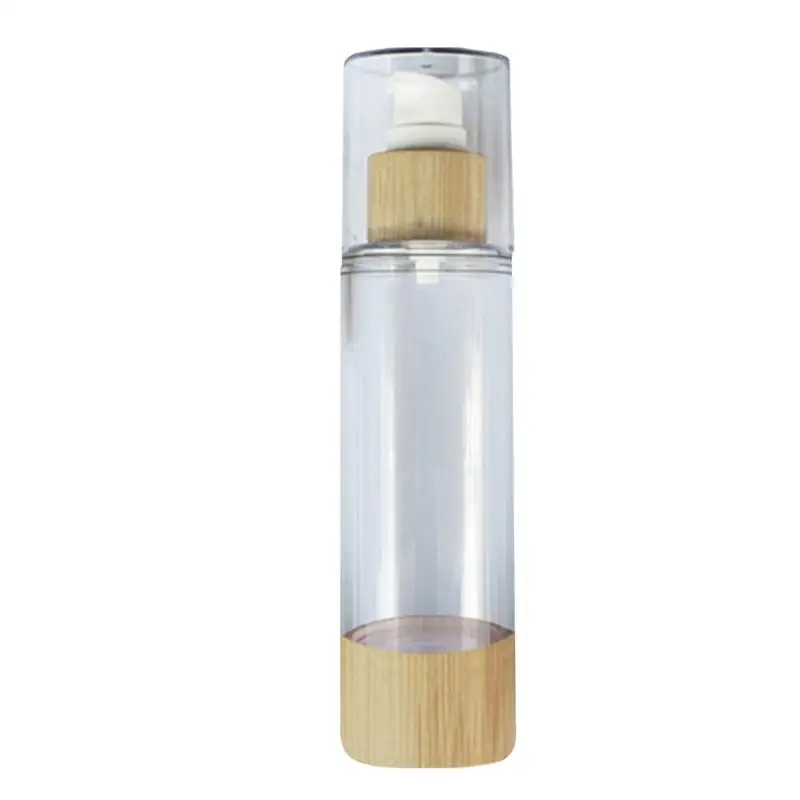50 мл/100 мл портативная бутылка для макияжа вакуумная Косметическая разделенная бутылка бамбуковая пустая бутылка для путешествий