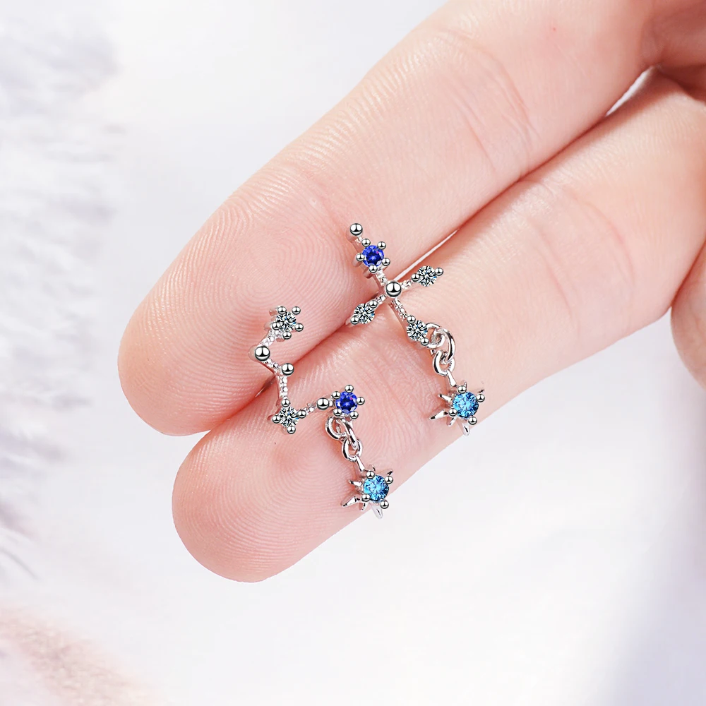 Punk Statement 925 Sterling Silver Earrings Hand Love Heart For Women Ear Studs Party Wedding Jewelry Pendientes | Украшения и