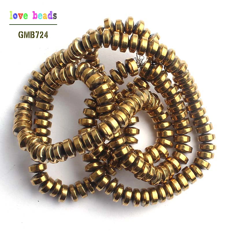 4*2 мм Rondell гематитовые бусины из натурального камня для изготовления ювелирных