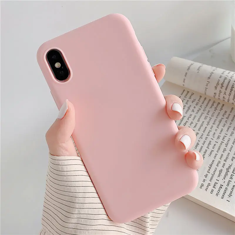 Style 4 COOLY карамельный цвет матовый чехол для iphone 11 Pro Max 6 S 7 8 Plus X XS XR задняя крышка Мягкий ТПУ силиконовый чехол для телефона s Синий Розовый чехол - Цвет: Style 4
