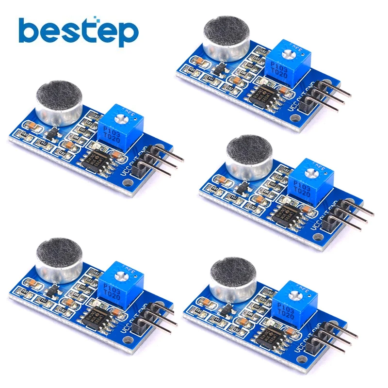 5 шт. модуль датчика обнаружения звука микрофон шумоподавление интерфейс|detection