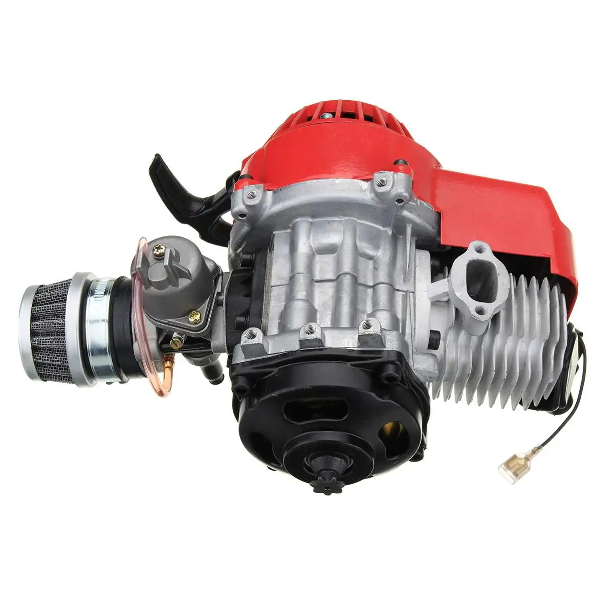 Красный 49cc 2 тактный двигатель Mototcycle в комплекте с воздушным фильтром CARB Bike Mini Dirt ATV Quad - Цвет: Красный
