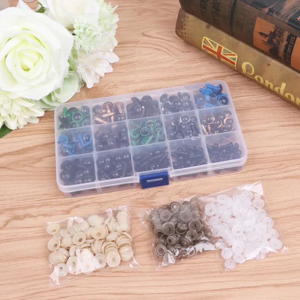 Разноцветные куклы DIY пластиковые глаза нос рот безопасные кнопки для ручной