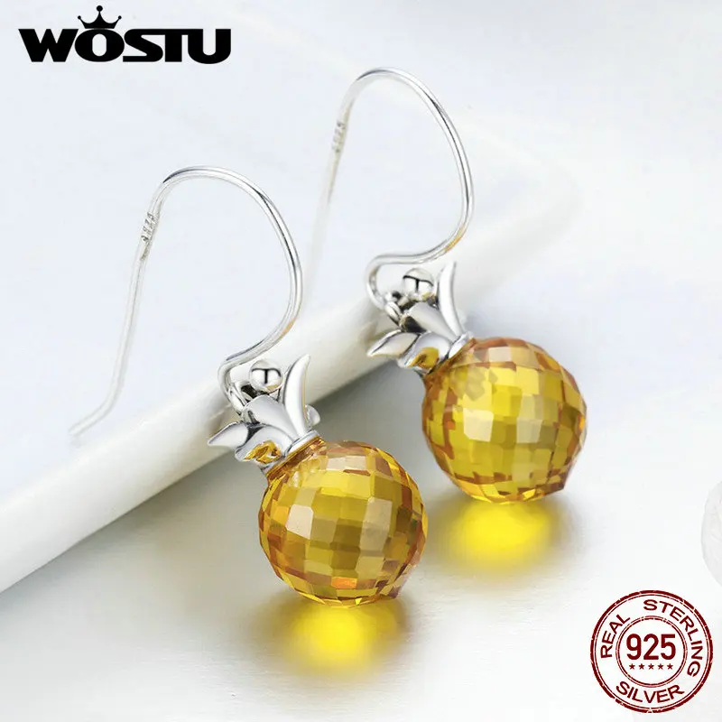 Женские Висячие серьги из серебра 925 пробы с желтым кристаллом|earrings for|dropping earrings for