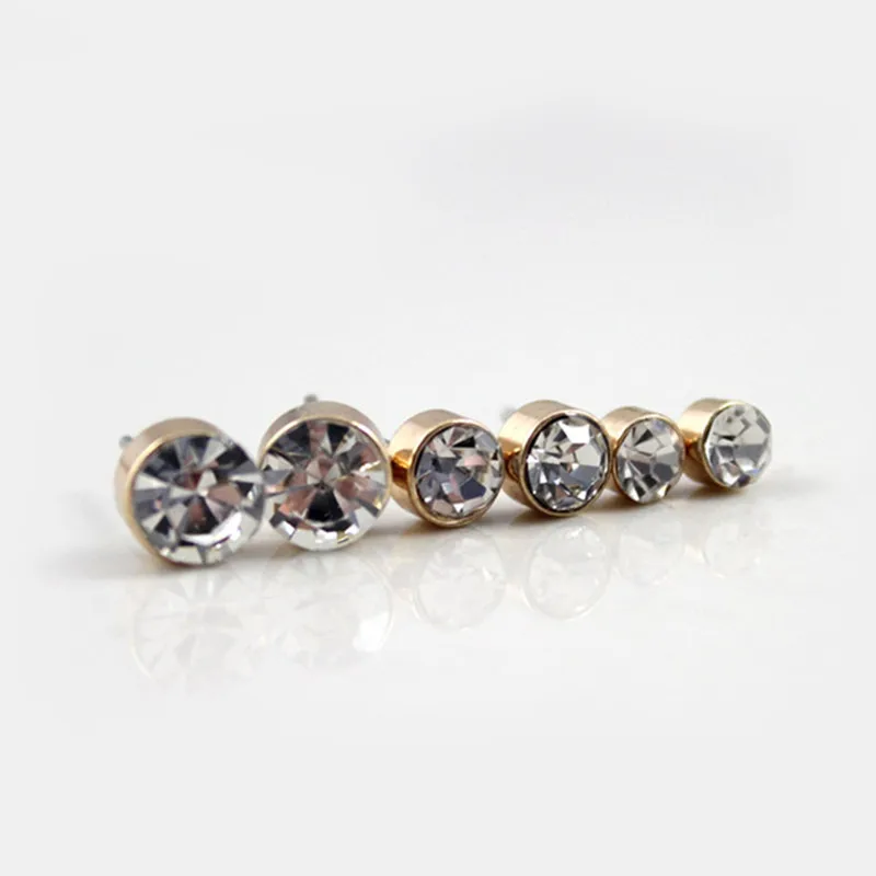 12 пар/комплект женские круглые серьги гвоздики|12 pairs|earrings setset fashion |