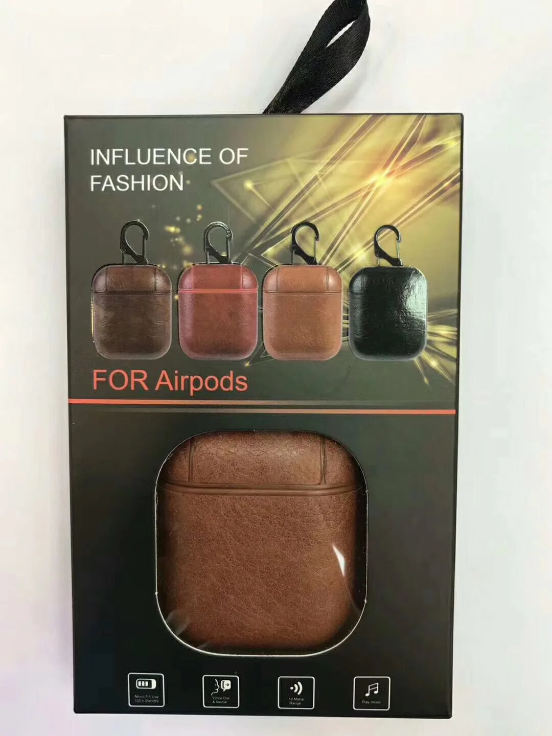 Роскошный чехол для наушников для Apple Airpods ремешок из натуральной кожи с кнопками чехол для наушников Аксессуары для наушников для Airpods чехол