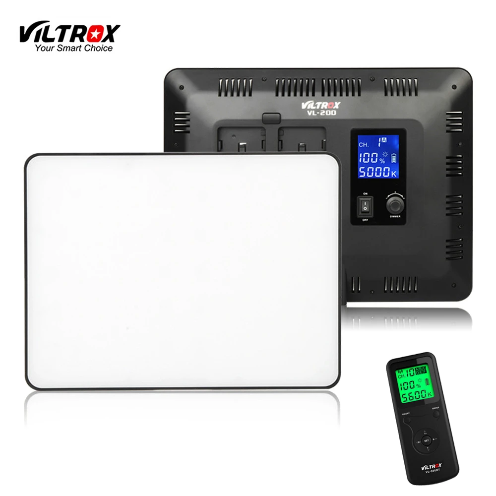 Viltrox VL 200 Pro Беспроводная дистанционная Светодиодная лампа для видеостудии тонкая
