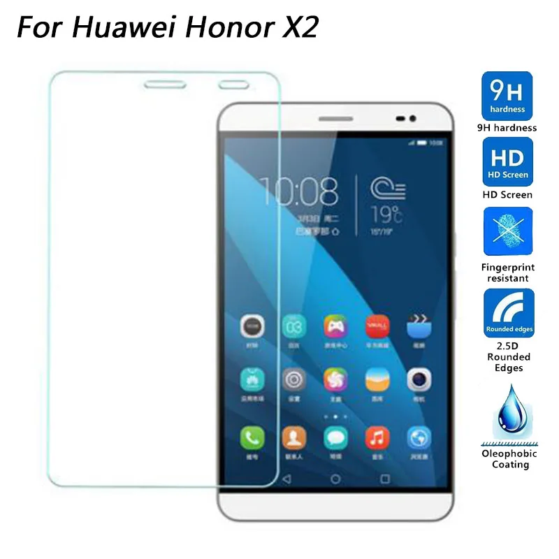 Закаленное стекло 2.5D 9H Взрывозащищенная Защита экрана для HuaWei Honor Mediapad X1/X2