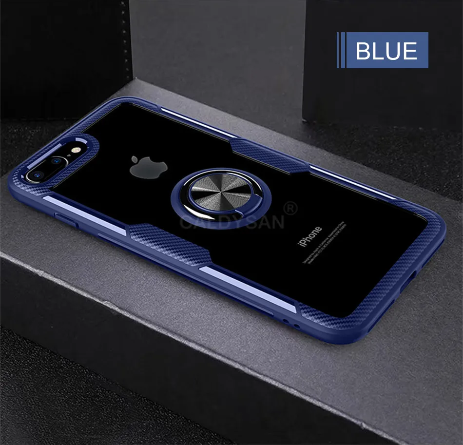 Роскошный автомобильный чехол-кольцо для IPhone 6, 6s, 7, 8 Plus, XR, X, XS Max, мягкий силиконовый чехол для IPhone 6, 6s, 7, 8 Plus, PC, задний противоударный чехол