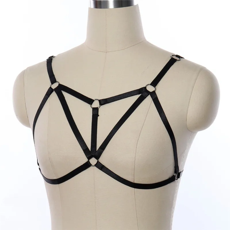 JLX.HARNESS Женский БДСМ рабство раб тело портупея Пастельная готика бюстгальтер