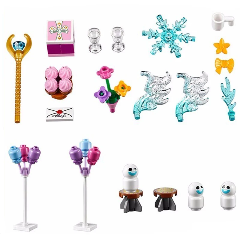 JG303 Building Blocks Arendelle Castle Princess Anna Elsa Buildable Snow Queen Figures SY371 with Kids Toys Gift | Игрушки и хобби