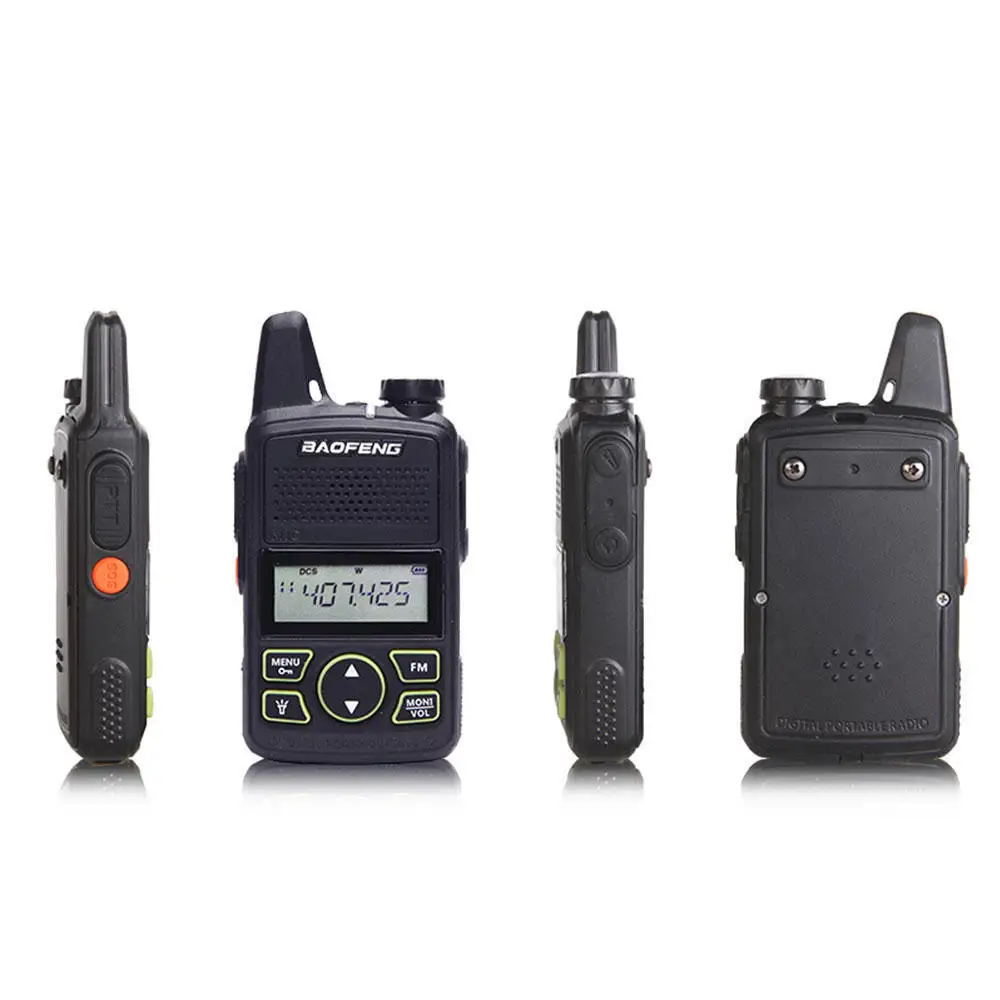 

Walkie Talkie BF-T1 MINI Radio UHF 400-470MHz FM Transceiver With PTT Earpiece Hotel Civilian Radio Comunicacion Transceiver UM