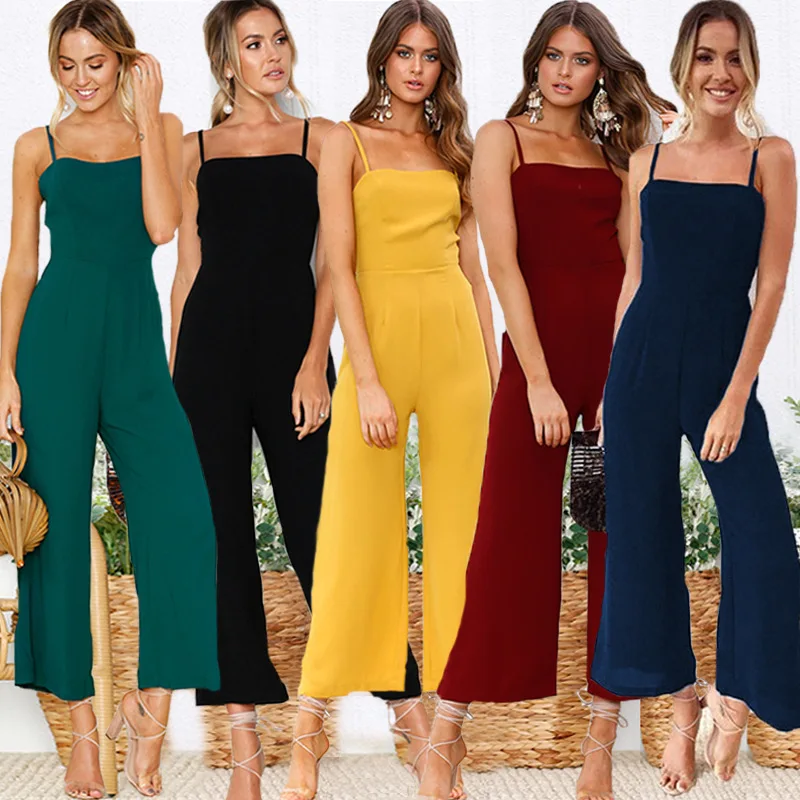 

2019 Sexy Strapless Woman Jumpsuit Plus Size Casual Bodysuit Women Combinaison Femme Monos Largos Mujer Pantalon Largo