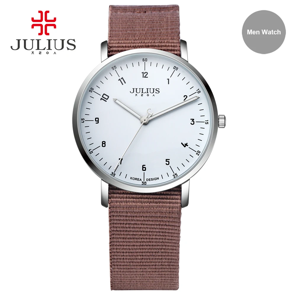 Наручные часы JULIUS мужские спортивные модные брендовые Роскошные Кварцевые с