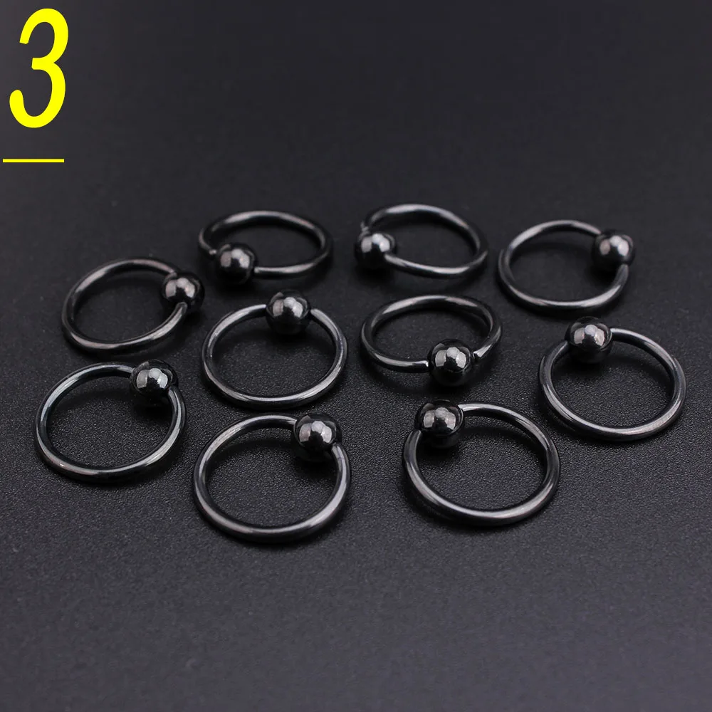 100 шт./компл. черный тоннель для ушей из нержавеющей стали растягиватель тела