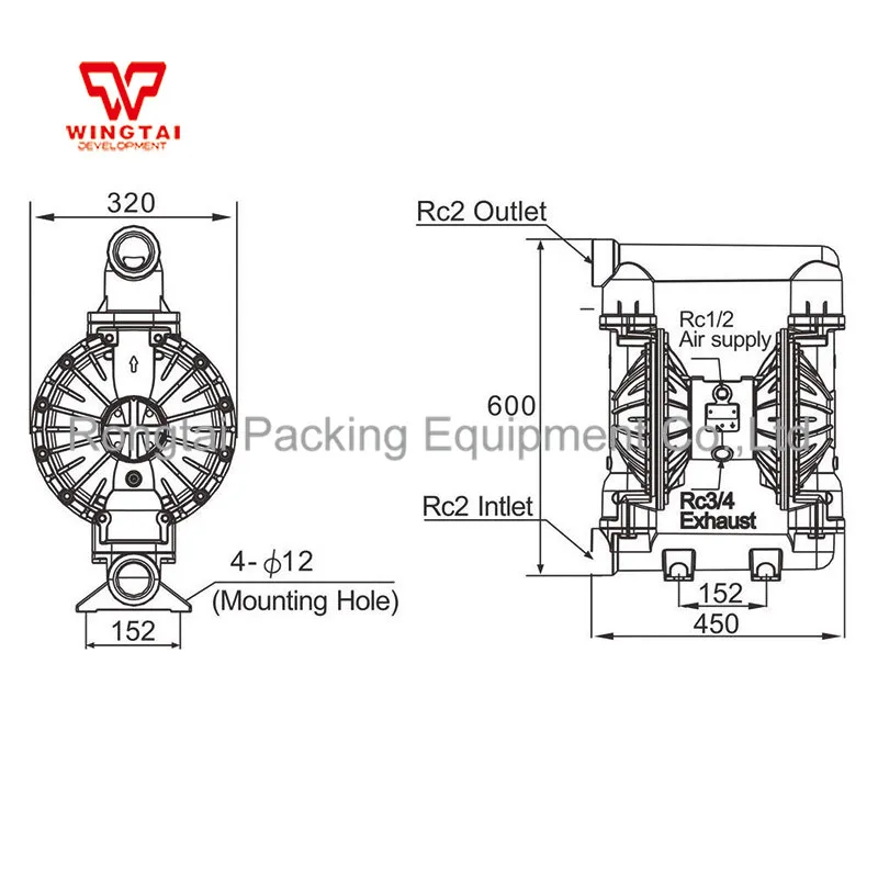 BML 50A пневматический двойной мембранный насос 2''|pneumatic double diaphragm pump|diaphragm pumpdouble