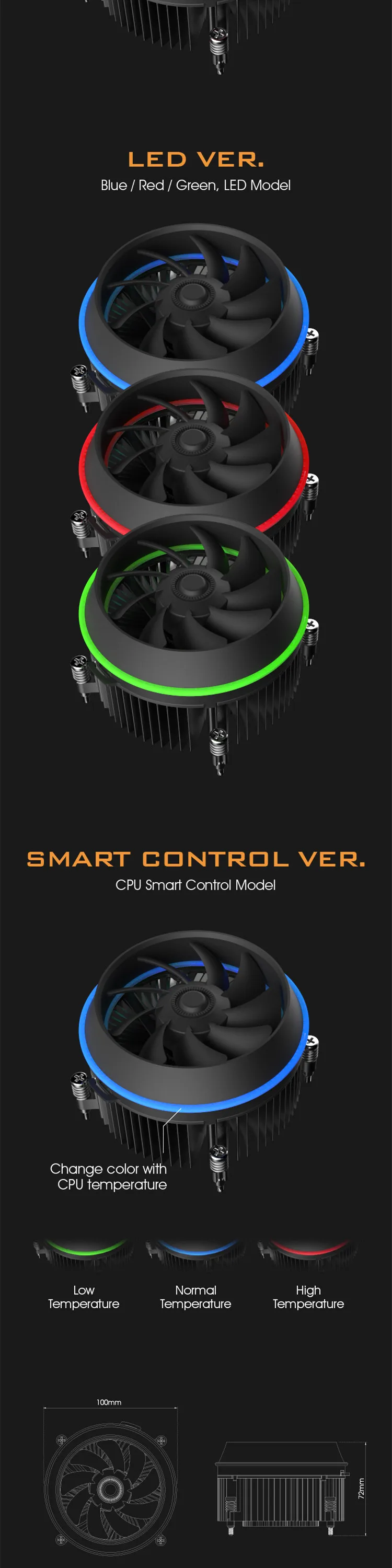 Кулер для процессора darkflash shadow AURA SYNC 3 p-5 V TDP 280W PWM 4pin двойное кольцо LED RGB вентилятор Радиатор кулер для intel LGA 115x