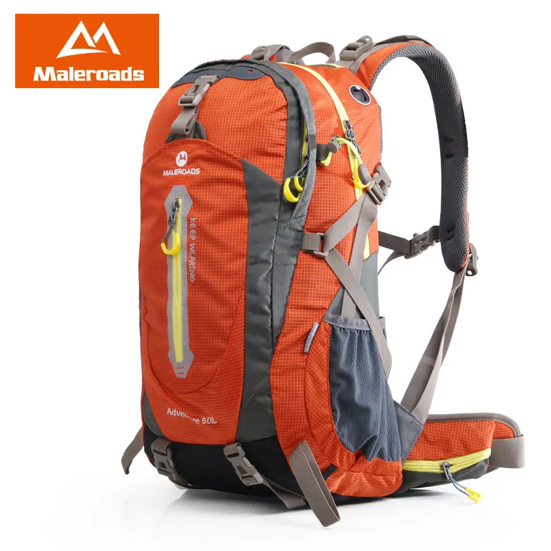 Orange Горячее предложение! Распродажа! Maleroads походный рюкзак 50л для спорта на открытом воздухе для путешествий рюкзак для альпинизма туристическое снаряжение для походов снаряжение для мужчин и женщин - Цвет: Orange