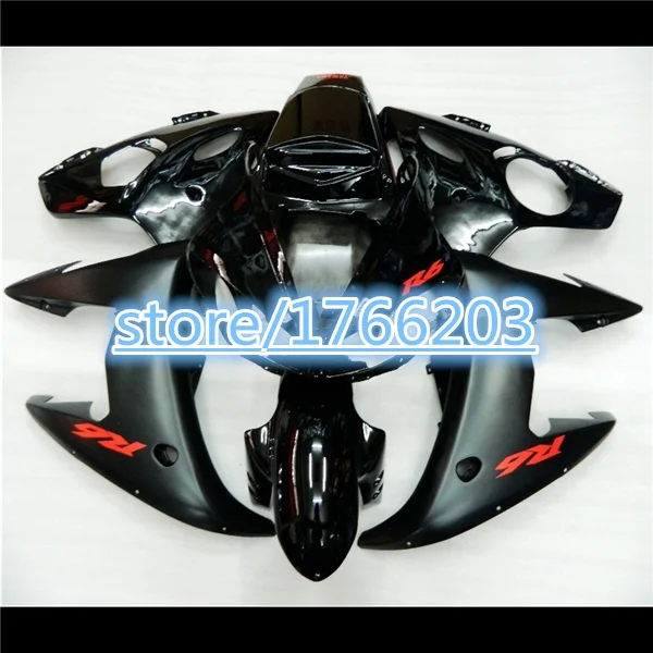 Для всех черных R 6 YZF-R6 03 05 YZF600 04 2004 плоский матовый YZF R6 YZFR6 YZF-600 03-05 2003 2005 обтекатель