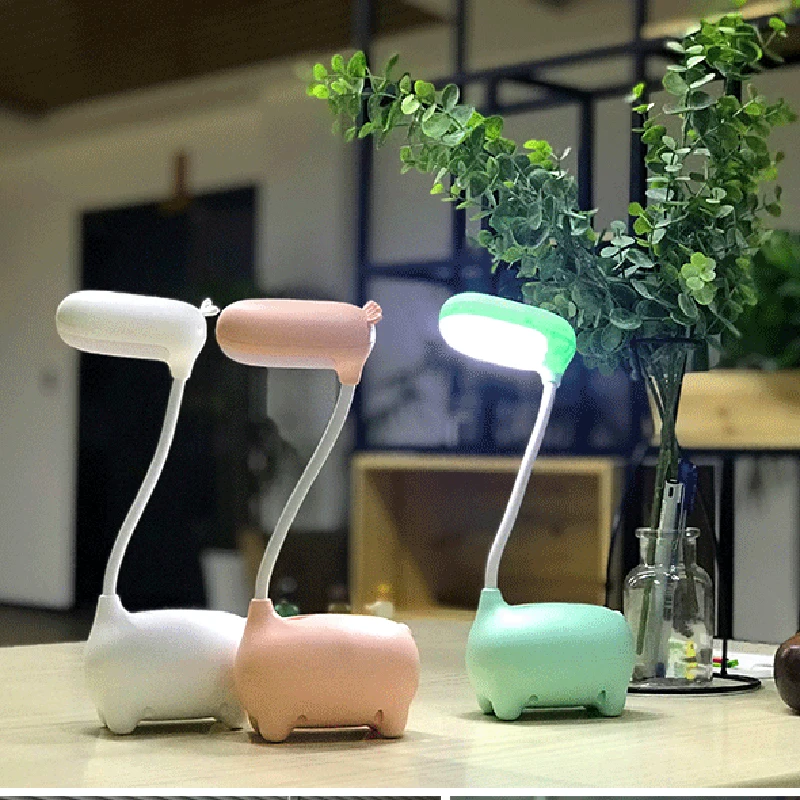 3W led Table Lamp giraffe cute desk Light USB Charging light for child bedroom Adjustable Flexible Desk Reading Study | Лампы и