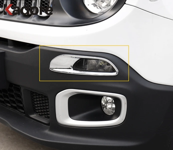 Для Jeep Renegade ABS хром дневного света крышка лампы Отделка Автомобиля-аксессуары для укладки