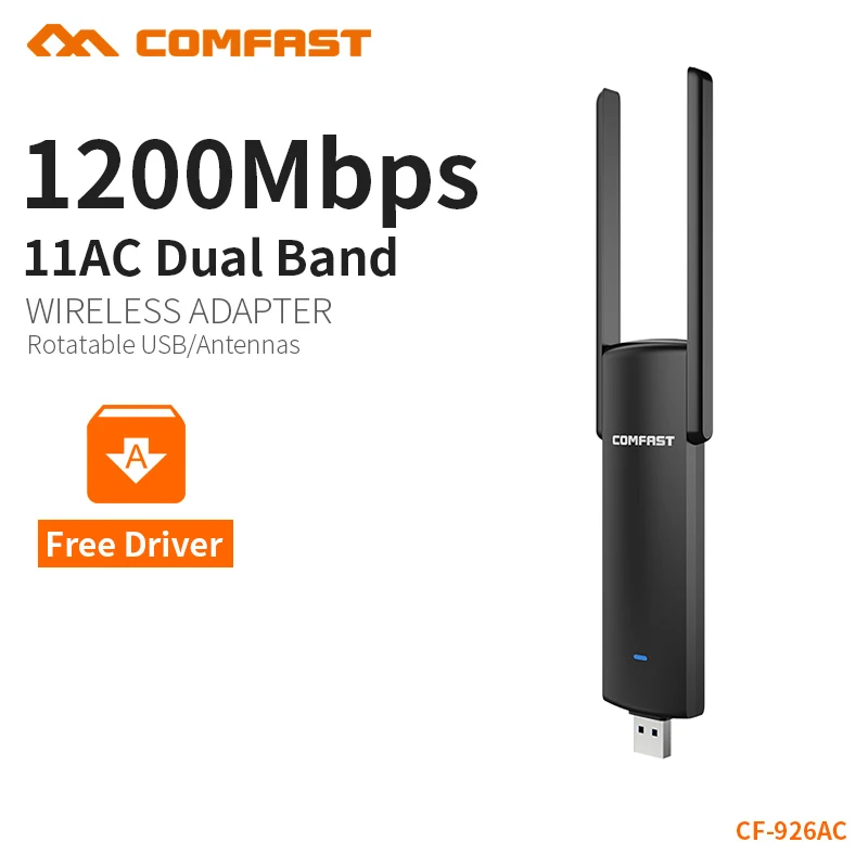 COMFAST usb wifi адаптер 1200 Мбит/с 802.11ac/b/g/n 5 8 ГГц + 2 4 двухдиапазонный Wi-Fi dongle AC сетевая