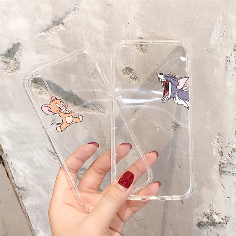 Забавный мультяшный чехол для телефона iphone X XS Max XR милый кот Том 8 7 6 6S Plus Мягкие