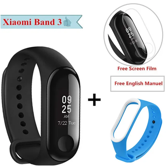 Add army-green Xiaomi mi Band 3 умный Браслет Водонепроницаемый отчет о погоде mi Band 3 водонепроницаемый АОН OLED экран умный Браслет mi band 3 - Цвет: Add army-green