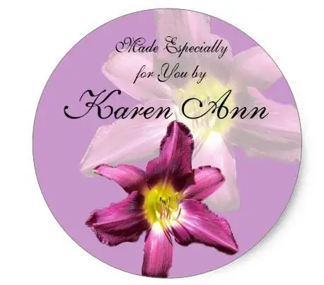 

1.5inch Purple Daylily Flower Classic Round Sticker
